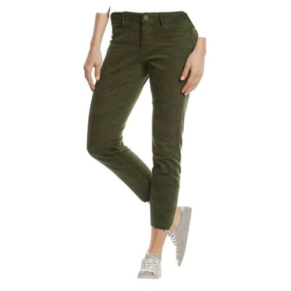 Articles of Society Carly Skinny Crop Duke Raw Hem Camo Print Army Green Sz‎ 28 - Picture 1 of 11